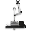 StarTech.com Wall Mount Workstation - Foldable Ergonomic Standing Desk - Height Adjustable 34" VESA Monitor Arm/Padded Keyboard/Mouse Tray - Ergonomic wall-mounted workstation - VESA monitor arm for up to 34in/19.8lb display - Foldable standing desk 