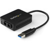 StarTech.com USB to Fiber Optic Converter - 1000Base-SX SC - USB 3.0 to Gigabit Ethernet Network Adapter - 550m MM - Windows / Mac / Linux - Connect to a Gigabit Ethernet fiber optic network through your laptop's USB-A port - USB to Fiber Optic Conve