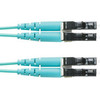 Panduit Fiber Optic Duplex Patch Network Cable - 7 ft Fiber Optic Network Cable for Network Device - First End: 2 x LC Network - Male - Second End: 2 x LC Network - Male - Patch Cable - 50/125 µm - Aqua - 1