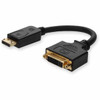 5PK DisplayPort 1.2 Male to DVI-I (29 pin) Female Black Active Adapters For Resolution Up to 1920x1200 (WUXGA) - 100% compatible and guaranteed to work