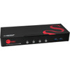 SIIG 4-Port HDMI 4K60Hz HDR Smart Console KVM Switch with USB 3.0 Multi-Media - HDMI 18Gbps Single Monitor - USB 3.0 Hub / 2x USB HID / Audio / Hotkey Switching - 4 Port HDMI KVM Switch - USB-A 5Gbps - Hotkey/Push Button - Ultra HD 4K 60Hz HDR10 HDMI