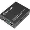 Black Box Pure Networking Transceiver/Media Converter - 1 x Network (RJ-45) - Single-mode, Multi-mode - Gigabit Ethernet - 10/100/1000Base-TX, 1000Base-FX - 328 ft - 1 x Expansion Slots - SFP (mini-GBIC) - 1 x SFP Slots - Power Adapter - Standalone, 