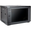 Rocstor SolidRack Wall Mount Rack Enclosure - SolidRack 6U Wall Mount R106SH4G Rack Enclosure with Tempered Glass Window - Front & Side Door Locks - 200 lb Maximum Weight Capacity - Assembled - 14.8" Rack Depth - Cold-rolled Steel - For LAN Switch, V