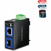 TRENDnet Hardened Industrial 100/1000 Base-T To SFP Media Converter, DIN-Rail And Wall Mount Hardware Included, Multi Or Single Mode Fiber, Power Supply Sold Separately, Black, TI-F11SFP - Hardened Industrial 100/1000Base-T to SFP Media Converter