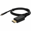 AddOn 3ft USB 3.1 (C) Male to DisplayPort Male Black Cable - 3 ft DisplayPort/USB-C A/V Cable for Audio/Video Device, Notebook, Smartphone, Tablet, PC, Monitor, Projector - First End: 1 x USB 3.1 Type C - Male - Second End: 1 x DisplayPort 1.2 Digita