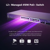 EnGenius EWS7928FP-FIT Ethernet Switch - 24 Ports - Manageable - Gigabit Ethernet - 10/100/1000Base-T, 1000Base-X - 2 Layer Supported - Modular - 4 SFP Slots - 410 W PoE Budget - Twisted Pair, Optical Fiber - PoE Ports - Rack-mountable - 1 Year Limit