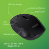 Acer Wireless Mouse M501 -Certified by Works With Chromebook - Optical - Wireless - Radio Frequency - 2.40 GHz - Black - USB - 1600 dpi - Scroll Wheel - 3 Button(s) - Symmetrical