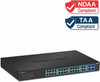 TRENDnet 28-Port Gigabit Web Smart PoE+ Switch, 24 x Gigabit Ports, 4 x Shared Gigabit Ports (RJ-45 or SFP), 185W PoE Budget, 56Gbps Switching Capacity, Lifetime Protection, Black, TPE-2840WS - 24-port Gigabit Web Smart PoE Switch plus 4 SFP slots