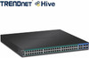 TRENDnet 52-Port Web Smart PoE+ Switch; 48 x Gigabit PoE+ Ports; 4 x Shared Gigabit Ports (RJ-45 or SFP); VLAN; QoS; LACP; IPv6 Support; 740W PoE Power Budget; Lifetime Protection; TPE-5048WS - 52-Port Gigabit Web Smart PoE+ Switch (740W)