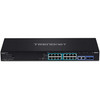 Roll over image to zoom in TRENDnet 18-Port Gigabit PoE+ Smart Surveillance Switch with 16 x Gigabit PoE+ Ports; TPE-3018LS; 2 x Shared Gigabit Ports (RJ-45 or SFP); 220W PoE Budget; Long Range PoE+; VLAN; QoS; LACP; ONVIF - 18-Port Gigabit PoE+ Smar