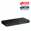 TRENDnet 24-Port Gigabit PoE+ Switch, 24 x Gigabit PoE+ Ports, 370W Power Budget, 48Gbps Switch Capacity, RackMount Kit Included, Ethernet Network Switch, Metal, Lifetime Protection, Black, TPE-TG240G - 24-port GREENnet Gigabit PoE+ Switch (370W)