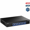 TRENDnet 8-Port 10G Switch, 8 x 10G RJ-45 Ports, 160Gbps Switching Capacity Rack mountable, 10 Gigabit Network Connections, Lifetime Protection, Black, TEG-S708 - 8 Ports - 10 Gigabit Ethernet, 5 Gigabit Ethernet, 2.5 Gigabit Ethernet - 10GBase-T, 5G