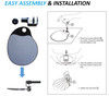 UNDER DESK SWIVEL ERGONOMIC MOUSE PLATFORM BLACK - 4" Height x 7.8" Width - Black - Metal, Plastic