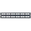 Panduit CPP48WBLY Modular Patch Panel - 48 Port(s) - 2U High - Black - 19" Wide - Rack-mountable