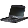 ATEN SOHO CL3108 LCD Rack Console - 128 Computer(s) - 18.5" LCD - HD - 1366 x 768PS/2 Port - 1 x USB - 8 x VGA - Keyboard - TouchPad - 120 V AC, 230 V AC Input Voltage - 1U High - Metal, Plastic