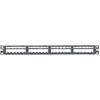Panduit CPPL24M6BLY Modular Patch Panel - 24 Port(s) - 1U High - Black - 19"/23" Wide - Rack-mountable