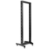 SolidRack 2-Post 42U Server Rack with Casters - Cold-rolled Steel CRS - For Server, LAN Switch, Patch Panel - 42U Rack Height x 19" Rack Width - Assembly Required - Steel -Maximum Stationary load capacity of 661 lbs (300 kgs) - Comparable to 2POSTRAC