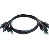 Black Box Secure KVM Cable - Each end (1) USB, (1) or (2) DisplayPort, (1) 3.5mm Audio - 6 ft KVM Cable for KVM Switch, PC - First End: 1 x USB - Male, 2 x DisplayPort 1.2 Digital Audio/Video - Male, 1 x 3.5mm Stereo Audio - Male - Second End: 1 x US