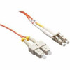 Axiom LC/SC Multimode Duplex OM2 50/125 Fiber Optic Cable 1m - TAA Compliant - 3.28 ft Fiber Optic Network Cable for Network Device - First End: 2 x LC/UPC Network - Male - Second End: 2 x SC/UPC Network - Male - OFNR - 50/125 µm - Orange - TAA Compl