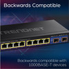 TRENDnet 10-Port Multi-Gig Web Smart Switch, 8 x 2.5GBASE-T Ports, 2 x 10G SFP+ Slots, Metal Housing, Managed Network Ethernet Switch, Lifetime Protection, Black, TEG-3102WS - 10 Ports - Manageable - 2.5 Gigabit Ethernet, 10 Gigabit Ethernet - 2.5GBa