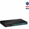 TRENDnet 28-Port Web Smart PoE+ Switch; 24 x Gigabit PoE+ Ports; 4 x Shared Gigabit Ports (RJ-45 or SFP); VLAN; QoS; LACP; IPv6 Support; 370W PoE Power Budget; Lifetime Protection; TPE-5028WS - 28-Port Gigabit Web Smart PoE+ Switch (370W)