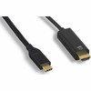 Axiom USB-C Male to HDMI Male Adapter Cable - Black - 6ft - 6 ft HDMI/USB-C A/V Cable for MacBook, Chromebook, Ultrabook, Monitor, Projector, Computer, Audio/Video Device, Smartphone, TV - First End: 1 x USB 3.1 Type C - Male - Second End: 1 x HDMI D