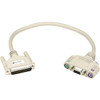 Black Box KVM Cable - 10 ft KVM Cable for KVM Switch, Keyboard/Mouse, Monitor, Microphone, Speaker - First End: 2 x 6-pin Mini-DIN (PS/2) - Female, 1 x 15-pin HD-15 - Female