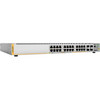 Allied Telesis L3 Switch with 24 x 10/100/1000T PoE Ports and 4 x 100/1000X SFP Ports - 24 Ports - Manageable - Gigabit Ethernet - 1000Base-X - 3 Layer Supported - Modular - 4 SFP Slots - Optical Fiber, Twisted Pair - Desktop, Rack-mountable