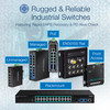 TRENDnet 6-Port Industrial Gigabit L2+ Managed PoE++ DIN Rail Switch, 4 x Gigabit PoE++ Ports, DIN-Rail Mount, 2 x SFP Slots, IP30, VLAN, QoS, LACP, Bandwidth Management, ERPS, Black, TI-BG62i - 6 Ports - Manageable - Gigabit Ethernet - 1000Base-T, 1