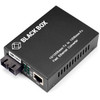 Black Box Pure Networking Fast Ethernet (100-Mbps) Media Converter - 1 x Network (RJ-45) - 1 x SC Ports - DuplexSC Port - Single-mode - 1310 nm Fiber - Fast Ethernet - 10/100Base-TX, 100Base-FX - 6.21 Mile - AC Adapter - Standalone, Rack-mountable