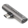 StarTech.com USB C Audio & Charge Adapter, USB-C Audio Adapter, USB C Audio Headset Port and USB Type-C PD Charger, For USB-C Phone/Tablet - USB C audio and charge adapter w/ USB-C port for headset/headphones/data transfer and USB-C port for 60W Powe