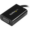 StarTech.com USB C to VGA Adapter with 60W Power Delivery Pass-Through - 1080p USB Type-C to VGA Video Converter w/ Charging - Black - USB-C (DP 1.2 Alt Mode HBR2) to VGA video display adapter w/ 60W Power Delivery pass-through charging; 2048x1280/19