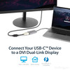 StarTech.com USB-C to DVI Adapter - Dual-Link Connectivity - Digital Only - Active Conversion - USB Type-C Dual-Link Video Converter - 2560x1600 - The USB-C to DVI adapter (digital only) supports dual-link resolutions up to 2560x1600 - With a compact