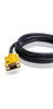 ATEN Combo kVM Cable - 10 ft KVM Cable - First End: 1 x 15-pin HD-15 - Male - Second End: 1 x 15-pin HD-15 - Male, 1 x 6-pin Mini-DIN - Male, 1 x USB Type A - Male, 1 x 6-pin Mini-DIN - Male - Shielding - Black
