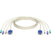Black Box KVM CPU Cable - DT Pro Series, VGA, PS/2, 9-ft. (2.7-m) - 9 ft KVM Cable for Computer, Server, KVM Switch, Keyboard, Mouse - First End: 2 x Mini-DIN (PS/2) - Male, 1 x USB Type A - Male, 1 x 15-pin HD-15 - Male - Second End: 2 x Mini-DIN (P