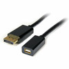 StarTech.com 3ft (1m) DisplayPort to Mini DisplayPort Cable, 4K x 2K Video, DP Male to Mini DP Female Adapter Cable, DP to mDP 1.2 Monitor - 3ft DisplayPort to Mini DisplayPort cable extension; 4K x 2K video (3840x2400p 60Hz); mDP 1.2/21.6 Gbps/HBR2/