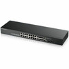 ZYXEL GS1100-24 Ethernet Switch - 24 Ports - Gigabit Ethernet - 10/100/1000Base-T - 2 Layer Supported - Modular - 2 SFP Slots - Optical Fiber, Twisted Pair - Rack-mountable - 2 Year Limited Warranty