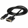 StarTech.com 6ft (1.8m) DisplayPort to DVI Cable, DisplayPort to DVI-D Adapter Cable, 1080p Video, DP 1.2 to DVI Monitor Converter Cable - 6ft Passive DisplayPort to DVI-D single-link cable | 1920x1200/1080p 60Hz; DP 1.2 HBR2; HDCP 1.3; EDID - Displa