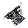 SIIG Dual-Serial Port / RS-232 PCIe Card - Plug-in Card - PCI Express 1.1 x1 - Linux, PC - 2 x Number of Serial Ports External