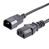 StarTech.com 6ft (1.8m) Power Extension Cord, C14 to C13, 10A 125V, 18AWG, Computer Power Cord Extension, Power Supply Extension Cable - AC power cord 6ft (1.8m) 18AWG power supply extension cable IEC 320 C14 to IEC 320 C13 connectors; 125V at 10A; U