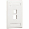 PANDUIT 2 Socket NetKey Faceplate - 2 x Socket(s) - 1-gang - Off-white