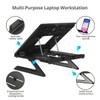 SIIG Adjustable Riser Stand Holder for Laptop up to 17" - Ergonomic Laptop Stand with 9 Level Tilt Adjustment, Cooling Knob Built In for Air Flow