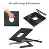 SIIG Adjustable Riser Stand Holder for Laptop up to 17" - Ergonomic Laptop Stand with 9 Level Tilt Adjustment, Cooling Knob Built In for Air Flow