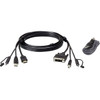 ATEN 1.8M USB HDMI to DVI-D Secure KVM Cable Kit - 5.91 ft KVM Cable for KVM Switch, Server - First End: 1 x USB Type A - Male, 1 x Mini-phone Stereo Audio, 1 x HDMI Digital Audio/Video - Male - Second End: 1 x Mini-phone Stereo Audio, 1 x DVI-D (Dua