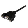 StarTech.com 3 ft Panel Mount USB Cable A to A - F/M - Add an external panel mount USB connection to a PC or faceplate - USB Female to Male Cable - Panel Mount USB Cable - Panel Mount USB Port - USB Panel Mount Adapter - Panel Mount USB Extension - 3