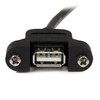 StarTech.com 3 ft Panel Mount USB Cable A to A - F/M - Add an external panel mount USB connection to a PC or faceplate - USB Female to Male Cable - Panel Mount USB Cable - Panel Mount USB Port - USB Panel Mount Adapter - Panel Mount USB Extension - 3