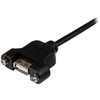 StarTech.com 3 ft Panel Mount USB Cable A to A - F/M - Add an external panel mount USB connection to a PC or faceplate - USB Female to Male Cable - Panel Mount USB Cable - Panel Mount USB Port - USB Panel Mount Adapter - Panel Mount USB Extension - 3