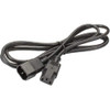 Black Box IEC 320 C13 Socket to IEC 320 C14 Plug Molded Extension Power Cord, 6-ft.(1.8-m) - For Monitor, PC - 120 V AC / 10 A - Black - 6 ft Cord Length - IEC 60320 C13 / IEC 60320 C14 - United States