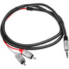 SIIG Woven Fabric Braided 3.5mm to RCA Stereo Cable (M/M) - 1M - 3.30 ft Mini-phone/RCA Audio Cable for Smartphone, Tablet, MP3 Player, Audio Device, Speaker, Stereo Receiver - First End: 1 x Mini-phone Stereo Audio - Male - Second End: 2 x RCA Stere