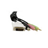 StarTech.com 6 ft 4-in-1 USB DVI KVM Switch Cable with Audio - Connect high resolution DVI video, USB, and audio all in one cable